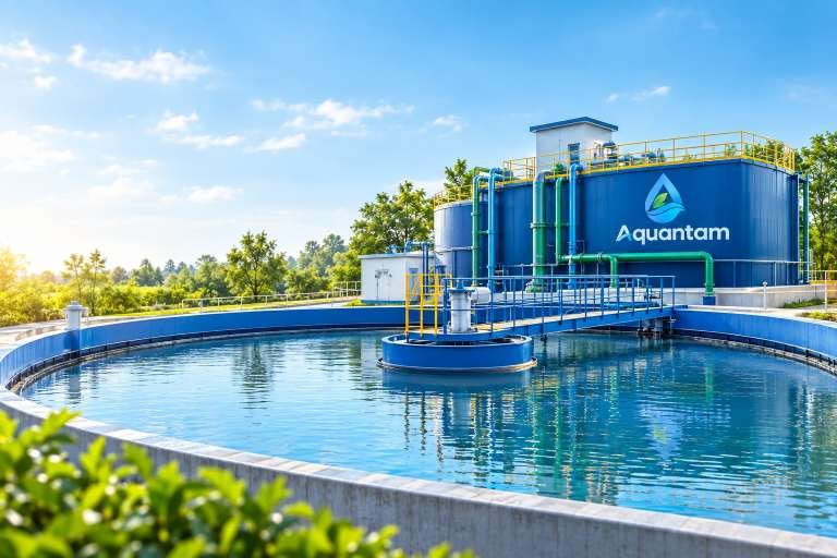 Effluent treatment plant manufactured by Aquantam for industrial wastewater treatment