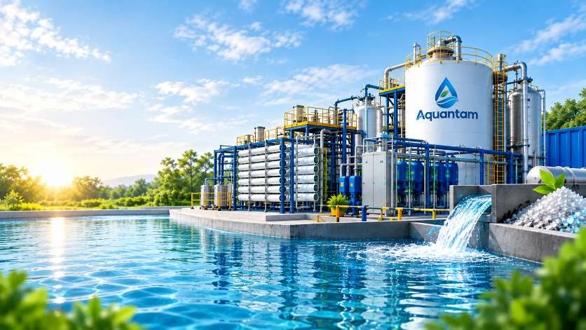 Zero liquid discharge and water recycling plant by Aquantam